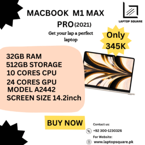 Apple MacBook Pro M1 Max 14.2" (2021) | A2442 | 10-Core CPU | 24-Core GPU | 32GB RAM | 512GB SSD