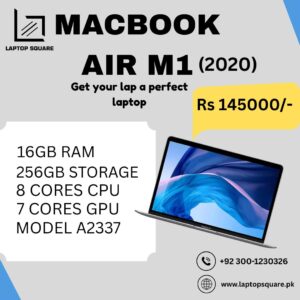 Apple MacBook M1 Air 13.3 inches 2020 | A2337  | 8-Core CPU, 7-Core GPU, 16GB RAM, 256GB SSD