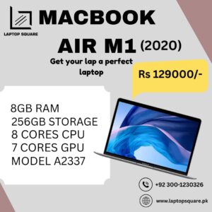 Apple MacBook M1 Air 13.3 inches 2020 | A2337  | 8-Core CPU, 7-Core GPU, 8GB RAM, 256 GB SSD