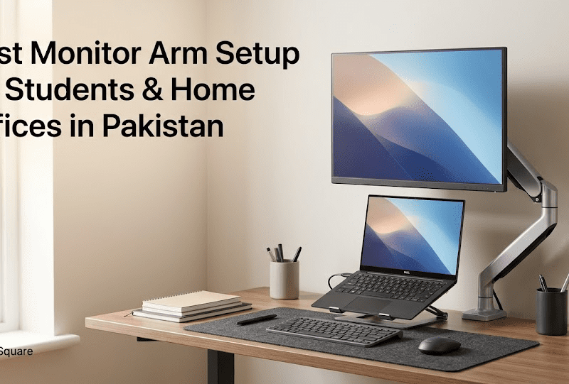 Best Monitor Arm Setup for Students and Home Offices in Pakistan 2 Best Monitor Arm Setup for Students and Home Offices in Pakistan, Laptop Square featured image