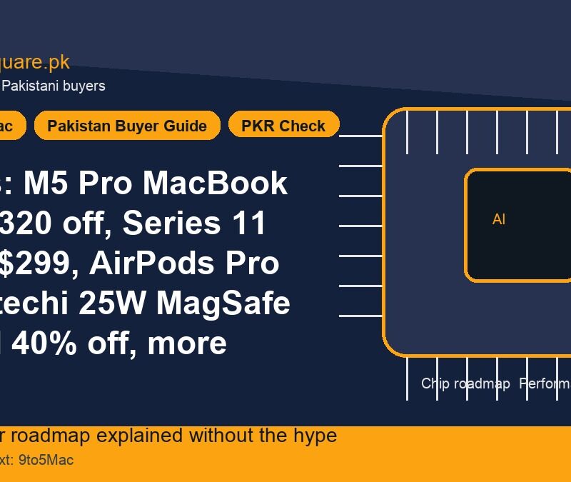 Deals: M5 Pro MacBook Pro $320 off, Series 11 from $299, AirPods Pro 3, Satechi 25W MagSafe stand 40% off, more 2 Deals: M5 Pro MacBook Pro $320 off, Series 11 from $299, AirPods Pro 3, Satechi 25W MagSafe stand 40% off, more - LaptopSquare Pakistan buying guide