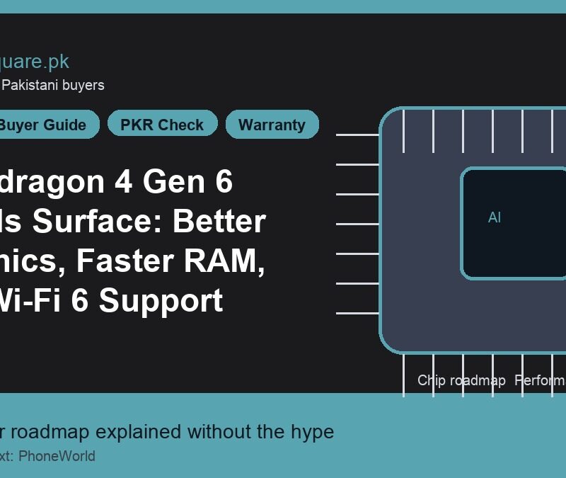 Snapdragon 4 Gen 6 Details Surface: Better Graphics, Faster RAM, and Wi-Fi 6 Support 4 Snapdragon 4 Gen 6 Details Surface: Better Graphics, Faster RAM, and Wi-Fi 6 Support - LaptopSquare Pakistan buying guide