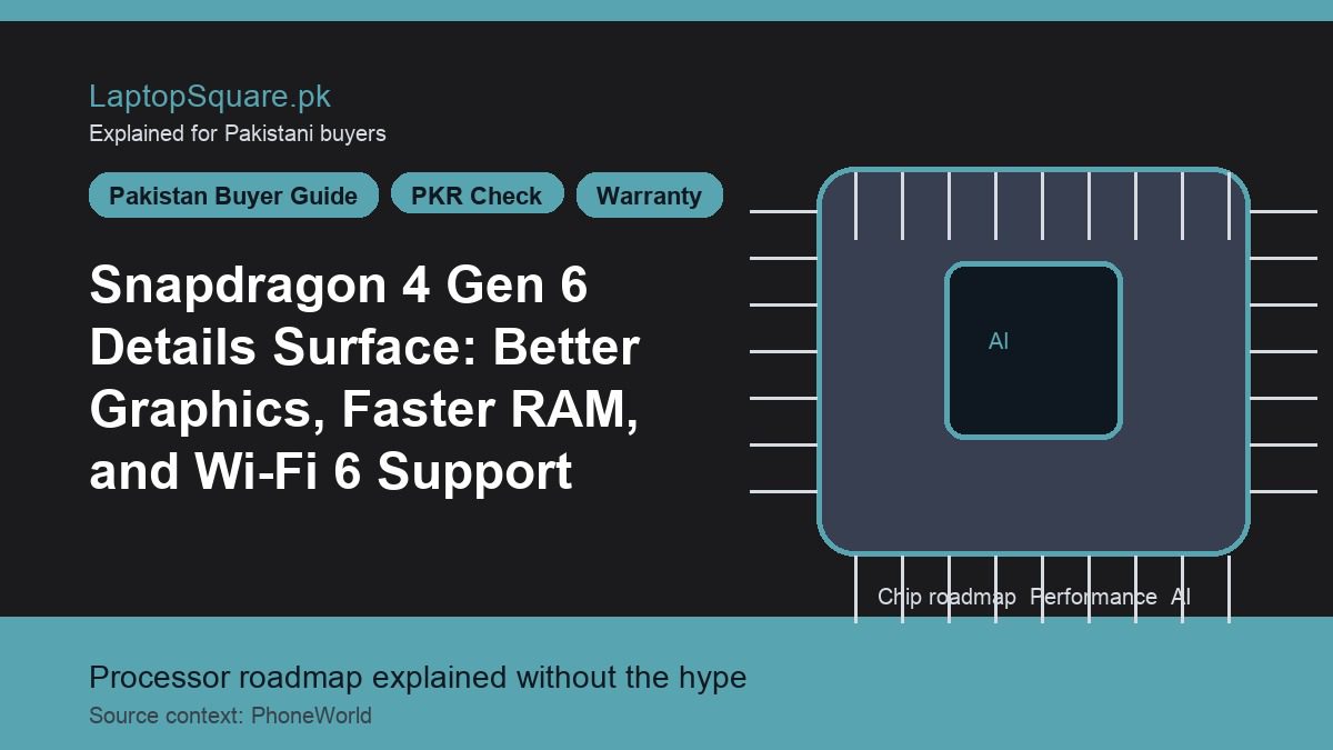 Snapdragon 4 Gen 6 Details Surface: Better Graphics, Faster RAM, and Wi-Fi 6 Support