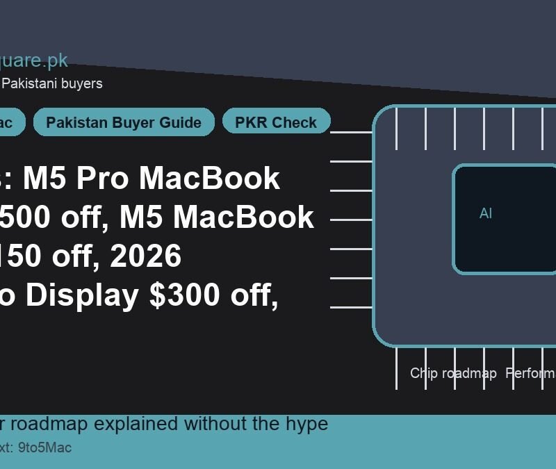 Deals: M5 Pro MacBook Pro $500 off, M5 MacBook Air $150 off, 2026 Studio Display $300 off, more 1 Deals: M5 Pro MacBook Pro $500 off, M5 MacBook Air $150 off, 2026 Studio Display $300 off, more - LaptopSquare Pakistan buying guide